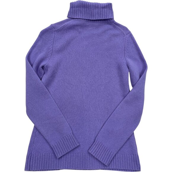 Lord & Taylor Women's Purple Cashmere Turtleneck Long Sleeve Sweater Small - Picture 7 of 7